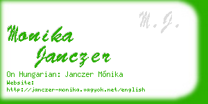 monika janczer business card