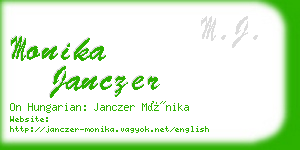 monika janczer business card